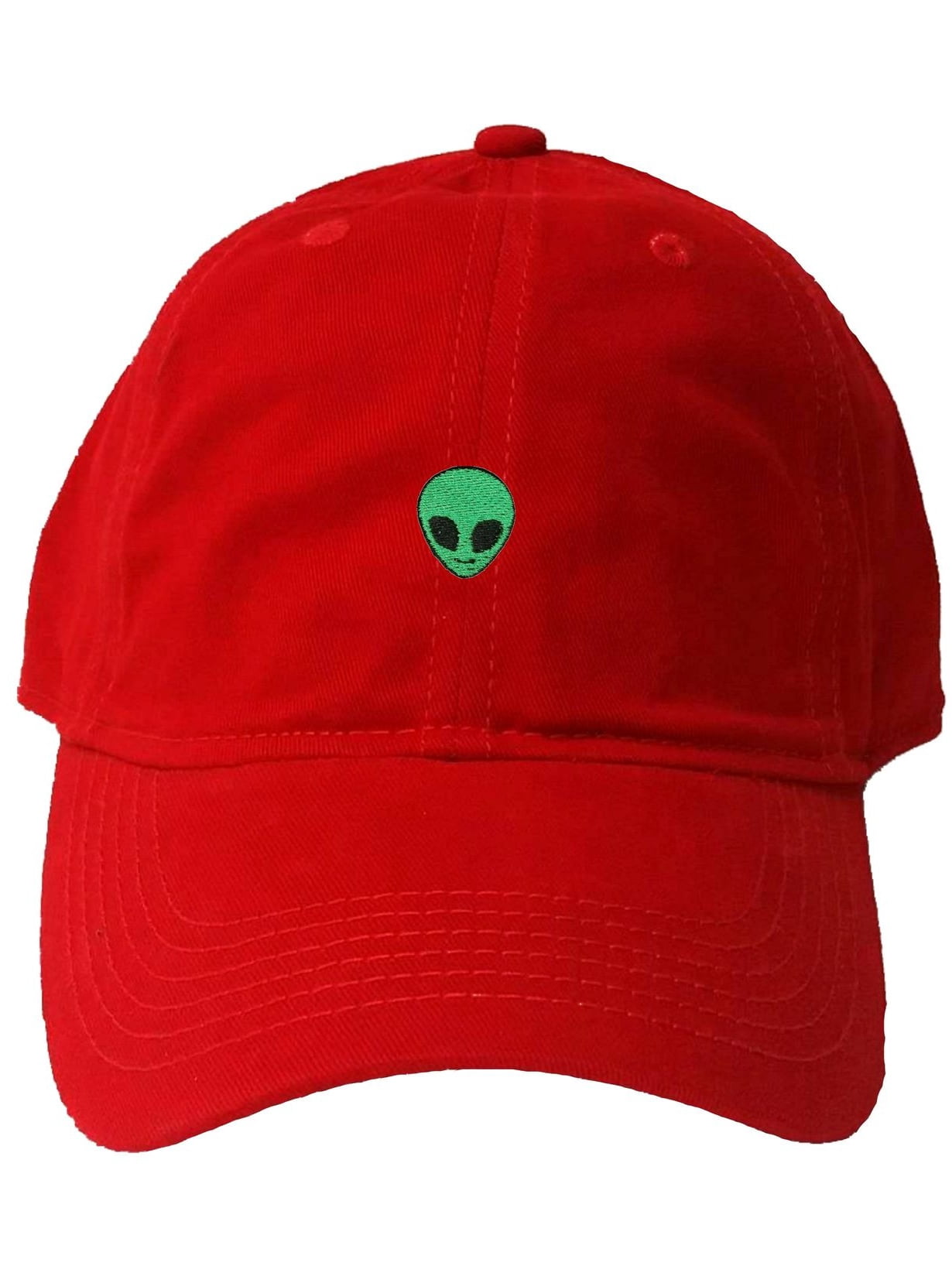Go All Out Adult Alien Head Embroidered Deluxe Dad Hat - Walmart.com