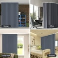 thumbnail image 6 of CBSRORO Room Divider Blackout Curtains with Ceiling Mounted Curtain Track Set,1 Panel Gray Divider Curtain and White Flexible Curtain Track for Room Separation, 6 of 10