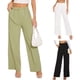 thumbnail image 3 of Sunloudy - Pantalones rectos casuales para mujer con bolsillos, pantalones largos de negocios de cintura alta de color sólido a la moda Sunloudy  moda, 3 of 3