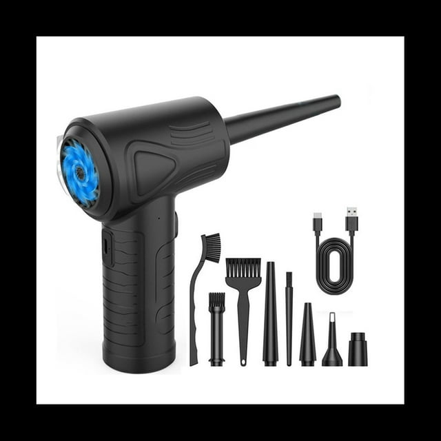 Plumero de Aire Comprimido para Teclado de Computadora 51000 RPM Carga USB Limpiador EléCtrico InaláMbrico para AutomóVil Soplador de Aire InaláMbrico