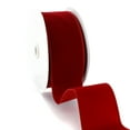thumbnail image 2 of Ribbon Traditions 2.5" Wired Suede Velvet Ribbon Red - 25 Yards, 2 of 2