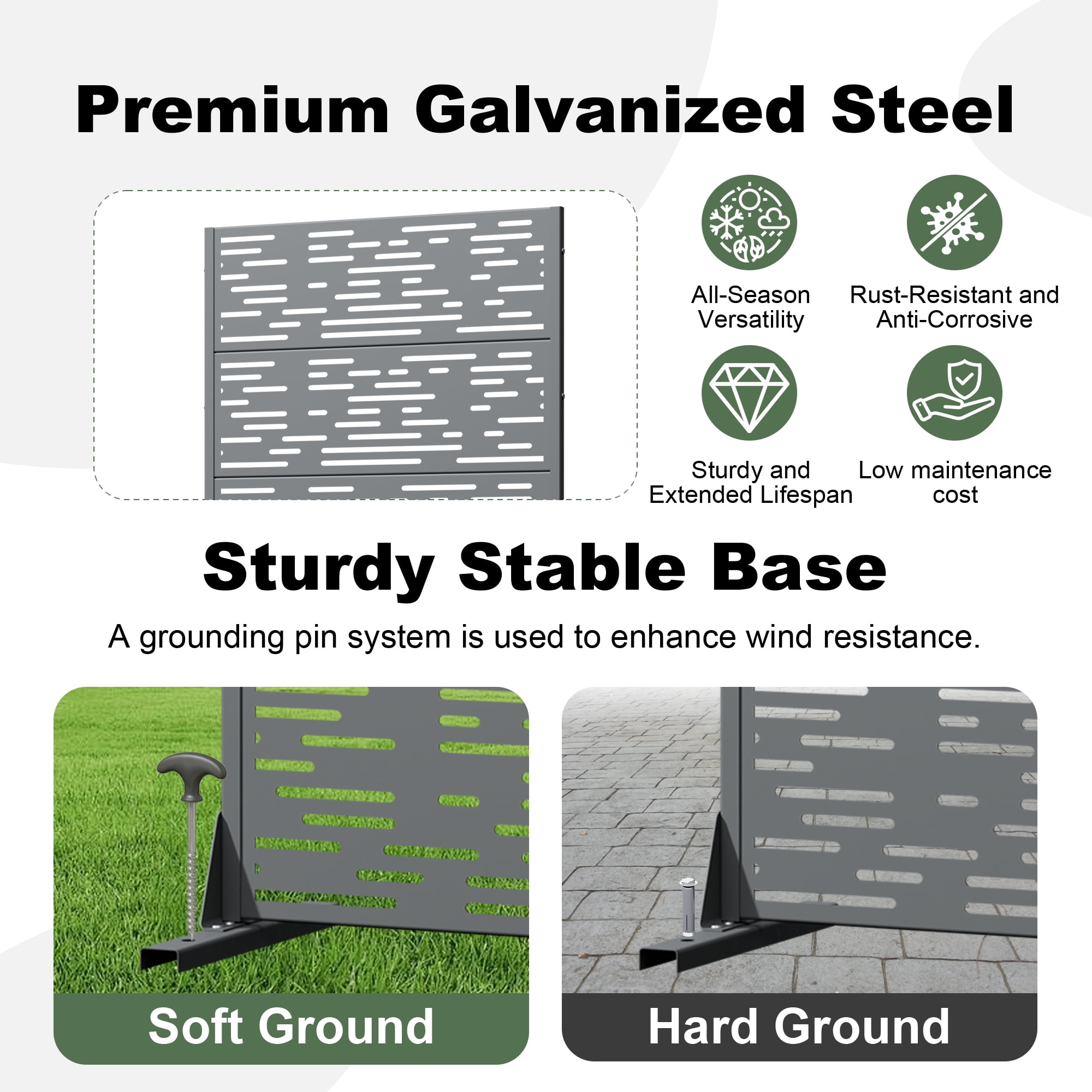 Privacy Metal Screen Fence Panel