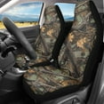 thumbnail image 2 of Kuiaobaty Car Seat Cover for Front Seats 2 Pack Breathable Front Seat Protection Accessories Universal Fit, Camo Hunting Forest Green, 2 of 7
