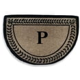 thumbnail image 4 of A1 Home Collections LLC Leaf Decorative Border Monogrammed Doormat, 4 of 7