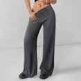 thumbnail image 2 of Women's High Waisted Wide Leg Sweatpants Casual Jogger Pants for Relaxed and Sporty Everyday Use,Dark Gray,S, 2 of 6