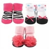 Luvable Friends Baby Girl Socks Giftset, Zebra, 0-9 Months