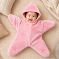thumbnail image 2 of Starfish Lined Onesie, Soft Romper, Footie Closure Bodysuit, Fall Winter Warm Jumpsuit Outfits for Baby, 2 of 6