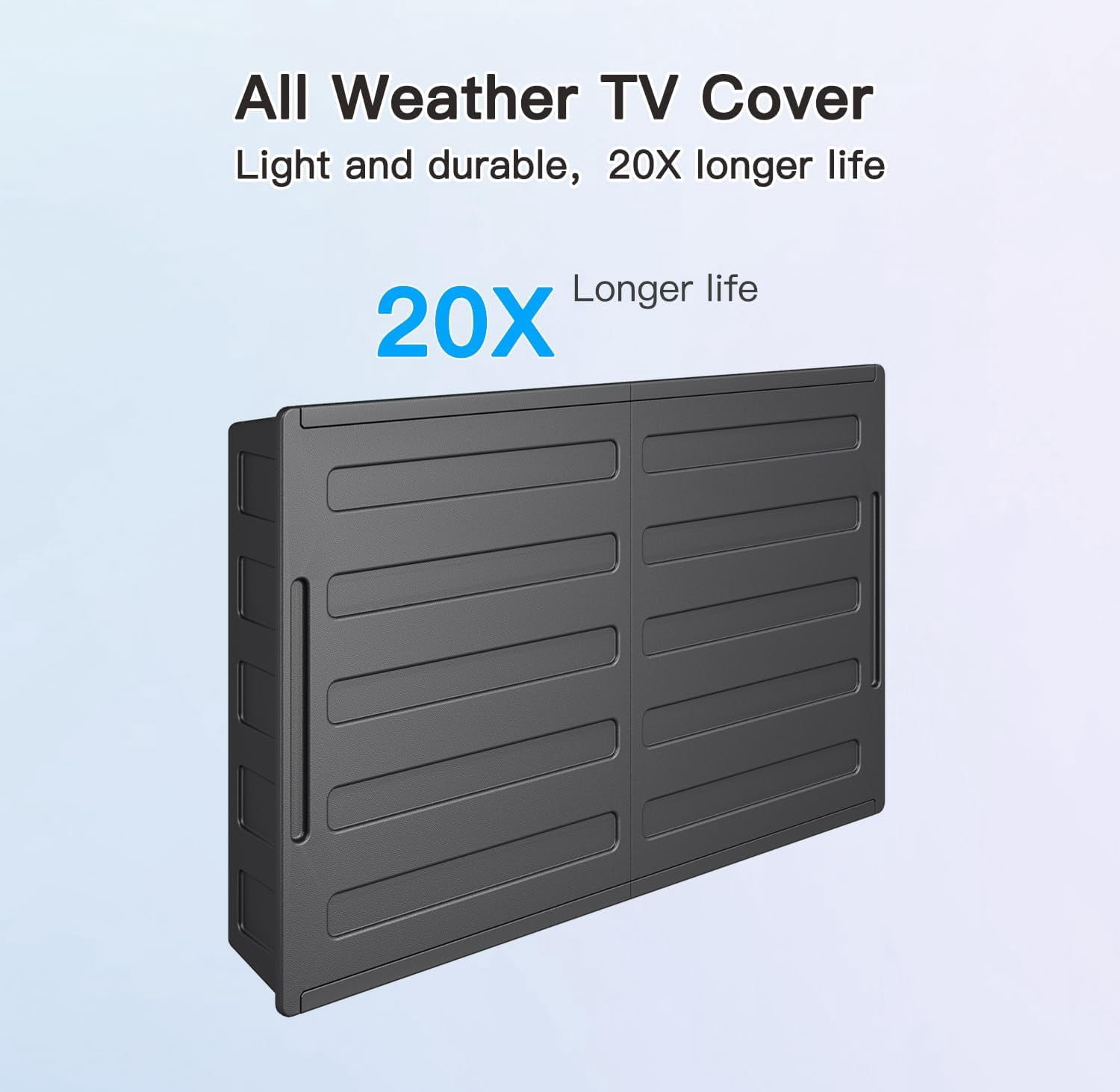 MELLCOM Hard Outdoor TV Cover for 32-44 inch TVs, Weatherproof Solid TV Shell with Full Motion Articulating TV Wall Mount for TV and Flat Panels