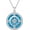 C-Round Gemstone-Turquoise, variant on JKR Compass Necklace for Women 925 Sterling Silver I'd be Lost without You Compass Pendant Birthstone Necklaces Anniversary Jewelry Birthday Gift for Girlfriend Wife Graduation Gifts for Her