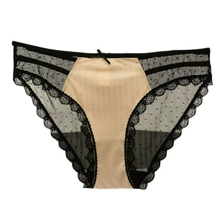 

Women Underwear Brief Personality Multi-Color Lace Hollow Out