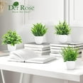 thumbnail image 4 of Der Rose 8 Pack Small Artificial Potted Plants for Home, Office, Farmhouse, Bathroom, and Bedroom Decor, 4 of 6