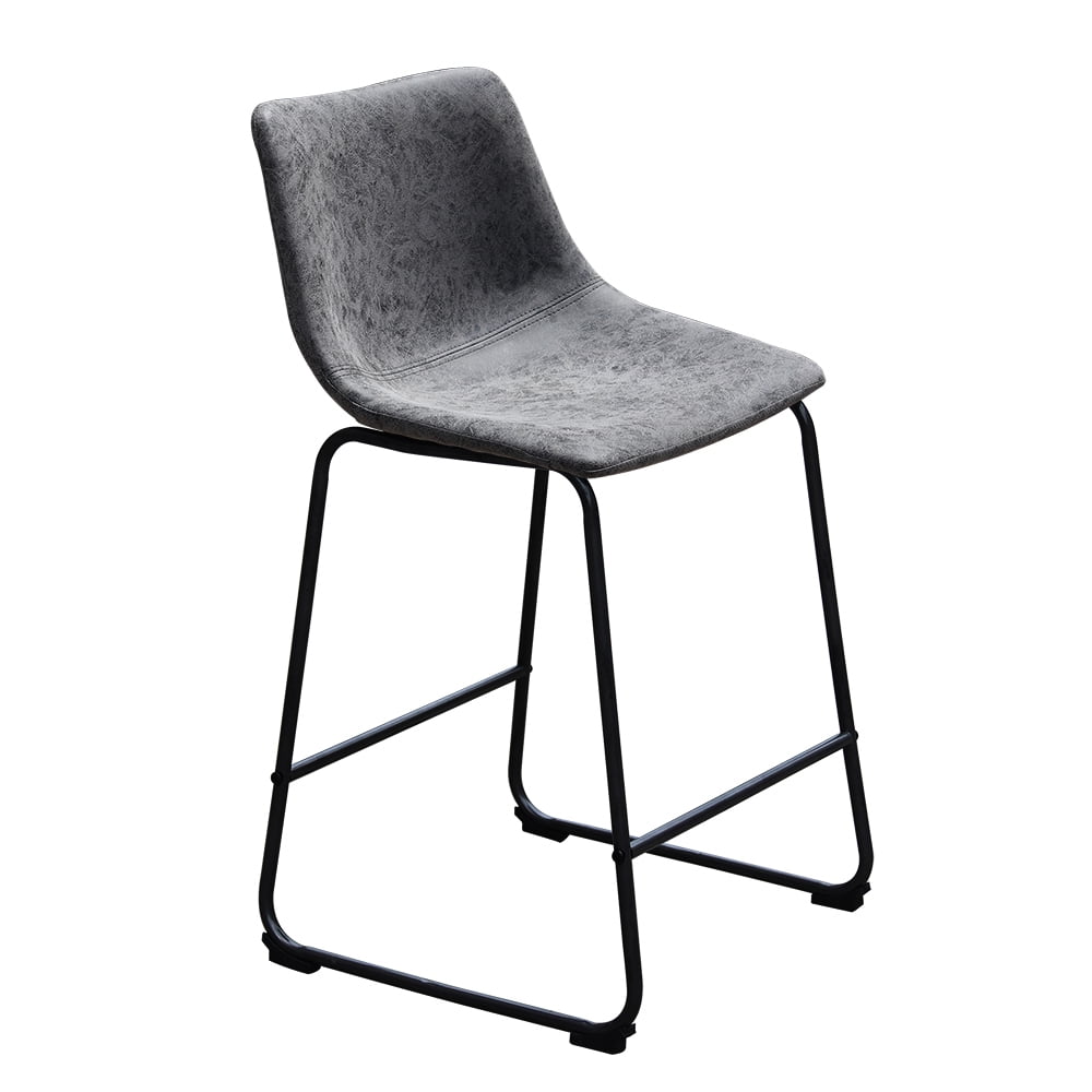 Abble 24" Bar Stool, Charcoal, Set of 2
