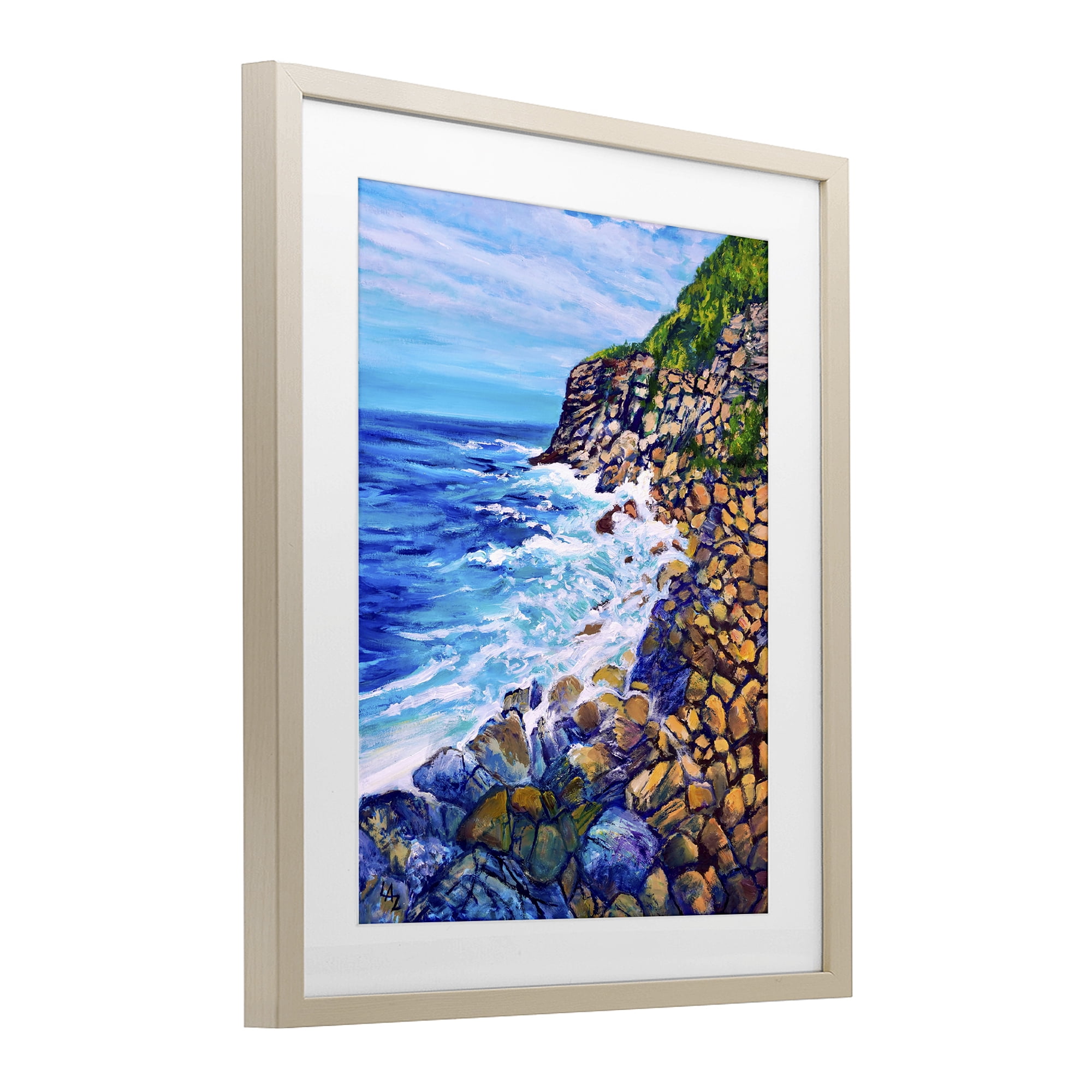 Stupell Industries Cliffside Ocean Spray Birch Framed Print Under Glass, design by Lee Ann Zirbes