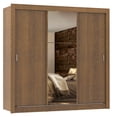 thumbnail image 2 of Ropero Closet Madesa Lyon Plus 3 Puertas y Espejo Marrón, 2 of 5