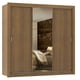 thumbnail image 2 of Ropero Closet Madesa Lyon Plus 3 Puertas y Espejo Marrón, 2 of 5
