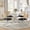 Round Table + Black Chairs, variant on 36" Round Dining Table Set for 4, Silver Stainless Steel Cross Legs, 4 Rattan Velvet Upholstered Chairs, Modern Kitchen for Breakfast Nook
