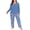 BlueFlower, variant on Women Plus Size Pajamas Set Long Sleeve Pjs Sleepwear 2 Piece Loungewear With Pockets
