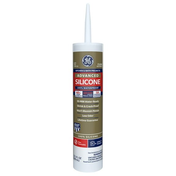 Silicone 2  Kitchen and Bath Caulk, Clear, 10.1oz