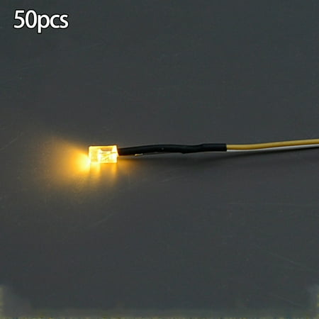 

50X Mini Bulbs Pre Wired Wheat Bulbs Micro LED Red Yellow Blue Warm White 3mm