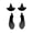 Black, variant on Metal Back Paddle Replacement Set Compatible with PS5 DualSense Edge Controller, 4 PCS Rear Button DIY Accessories