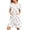 White, variant on Aboser Women's Pajama Robes Trendy Floral Printed Sleepwear Soft Short Sleeve Bathrobes Loose Fit Zip Up Nightgowns Lightweight Crewneck Short Sleepdress with Pockets White L