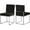 Black and Chrome, variant on Meridian Furniture Giselle Gray Velvet Dining Chair (Set of 2)