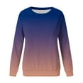 thumbnail image 5 of Jsaierl Womens Sweatshirts Plus Size Gradient Trendy Sweatshirts Round Neck Tunic Pullover Tops Oversized Long Sleeve Shirts Fall Saving, 5 of 5