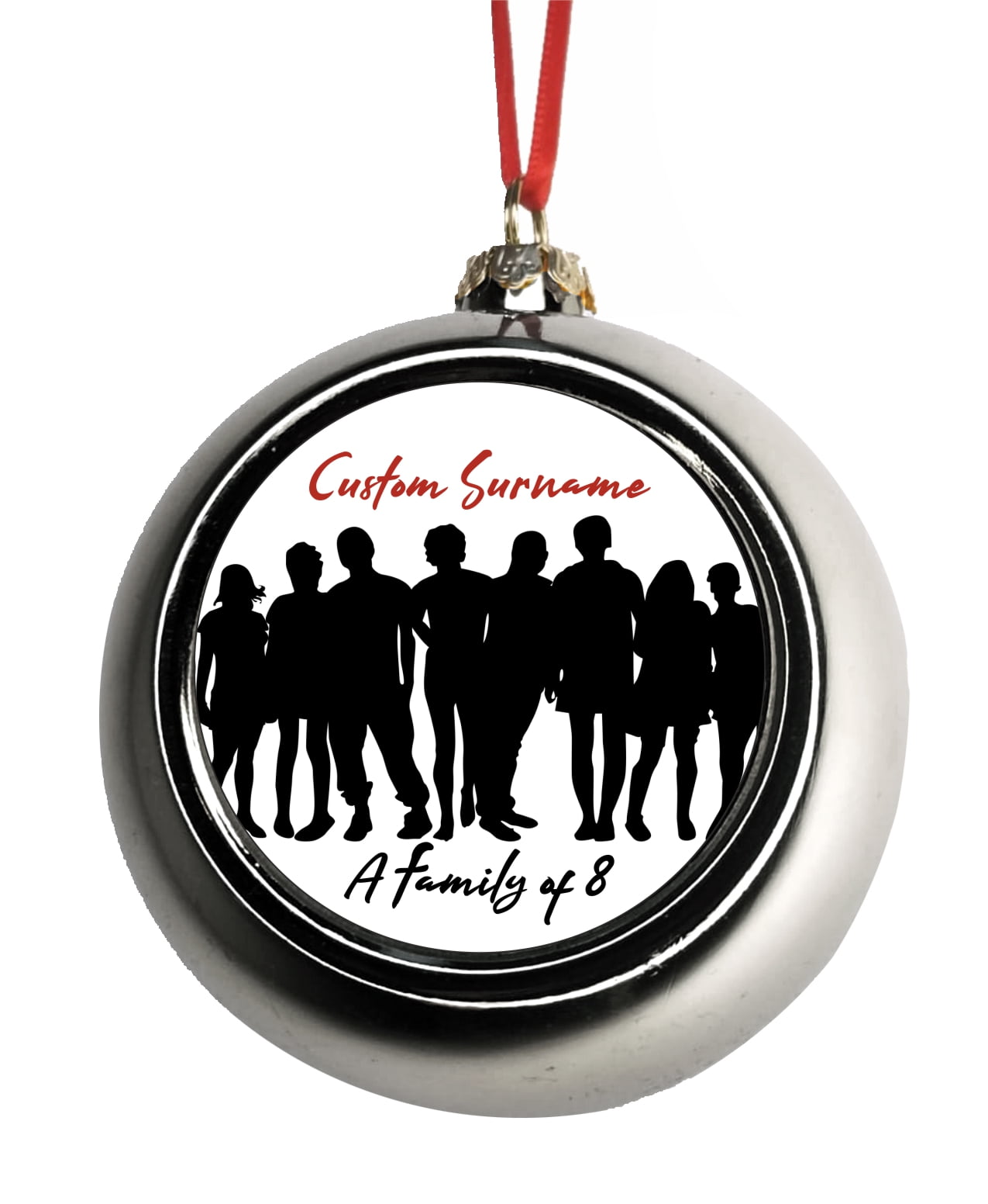 Family Of 8 Christmas Ornaments 