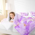 thumbnail image 3 of spefrowx Fashion Marble Bow Full Size Comforter Sets for Girls, Purple Marbling Ombre Bedding Comforter Set, Polka Dot Reversible, 3 Pieces, 1 Comforter and 2 Pillowcases, 3 of 6