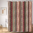 thumbnail image 2 of Bohemian Striped Shower Curtains Boho Indian Style Colorful Vertical Stripe Design Modern Bathroom Decor Waterproof Polyester Fabric 72x84 Inch Shower Curtains Sets with Hooks, 2 of 6