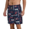 thumbnail image 2 of KLL Nautical Style Sailboat Men's Casual Summer Beach Shorts Hawaiian Shorts with Pockets-3X-Large, 2 of 5