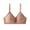 #0061-Khaki, variant on Xucatan Wireless Bras for Women Push Up Comfortable Ribbed Seamless Bralettes V-Neck Cozy Adjustable Padded Everyday Bra Gift