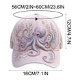 thumbnail image 7 of 2026 Marine Life Printed Baseball Cap, Ocean Creatures Embroidery Cap, Garden Morning Baseball Cap,Adjustable Lightweight Casual Soft Cotton Sun Hat for Women(Octopus), 7 of 7