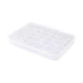 thumbnail image 2 of Caja de almacenamiento de huevos con tapa sellada, a prueba de polvo, práctica bandeja organizadora para huevos, para viajes, camping, armario, cocina, 2 of 9