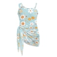 thumbnail image 6 of Tutolipy Daisy Flower Print Quick Dry Girls Swimsuit, Polyester Material Padded Girls One Piece Swimsuit with Cover Up for Summer 17-18 Years Old, 6 of 10