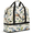Multicolour 3, variant on Black And White Heart Foldable Travel Duffel Bag with Shoe Compartment, Weekend Overnight Carry On Bags for Men Women, Large Sports Gym Luggage