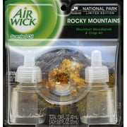 Air Wick National Park Rocky Mountains Scented Oil Air Freshener Refills, 1.35 Fl. Oz., 2 Count
