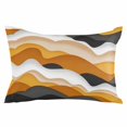 thumbnail image 2 of Orange Gray Ombre Queen Size Pillow Cover, Pillowcase Protectors with Zipper, Breathable Decorative Throw Pillow Case Cover, Modern Geometric Moire Abstract Art Pillow Shams for Couch Sofa 20x30Inch, 2 of 8