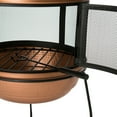 thumbnail image 3 of Hammered Copper and Iron Chiminea Fire Pit with Stand, 3 of 3