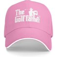 thumbnail image 1 of The Golf Father Unisex Vintage Washed Baseball Cap Adjustable Dad Hat Black, 1 of 7