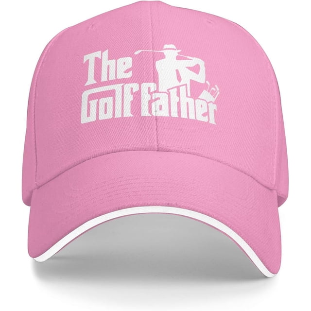 The Golf Father Unisex Vintage Washed Baseball Cap Adjustable Dad Hat Black
