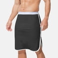 thumbnail image 2 of KeShDi Shorts Men Bathrobe Sleep Bottoms Microfiber Pajamas Sleepy Skirts Cover Up Man Solid-Color Loose Casual Unnoticeable Pajamas Crotch Underwear Nightgown Skirt-Pants Black XL, 2 of 5
