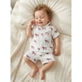 thumbnail image 5 of BemeyourBBs 2Pcs Toddler Baby Boy 4th of July Outfit Patriot Independent Day Summer Clothes Cotton Linen American Flag Print Lapel Collar Short Sleeve Button Down Shirt Tops and Pockets Shorts Set, 5 of 9