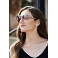 thumbnail image 2 of FEISEDY Classic Rimless Sunglasses Women Metal Frame Diamond Cutting Lens Sun Glasses B2567, 2 of 15