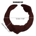 thumbnail image 2 of Unique Bargains 1 Pcs Knotted Headbands Women Hairband Hair Hoop for All Hair Hair Accessories Dark Red, 2 of 7