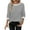 Gray, variant on Ribbed Knit Long Sleeve Shirts for Women Casual Fall Color Block Crewneck Tops Lightweight Tunic Sweaters Fashion Clothes Loose Basic Blouse Navy Medium