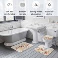 thumbnail image 6 of Watercolor Poppy Bathroom Rugs Set Spring Flowers Non Slip Absorbent Soft Bath Mats 3 Piece Set with Bathroom Rug, U-Shaped Floor Mat, Toilet Seat Cover Large Size, 6 of 9