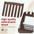 thumbnail image 2 of Easy4Home Acacia Wood Patio Rocking Chair Outdoor All Weather Resistant Porch Rocker, Dark Brown, 2 of 7