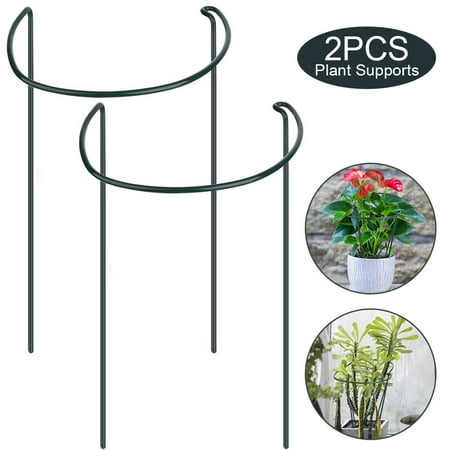 

Semi-Circular Plant Support Ring Cage Garden Iron Plant Border Support Wire Hoop 2 Pcs;Semi-Circular Plant Support Ring Garden Iron Plant Border Wire Hoop 2 Pcs