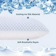 thumbnail image 5 of Shredded Memory Foam Pillowing Size Set of 2, Cooling Pillows for  2 Pack, Adjustable Loft Bed Firm or Soft Pillows for Side, Back, Stomach, Hot S pers (20"x 36"), 5 of 6